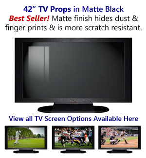 42 TV Props | 42 Inch Prop TVs Matte Black XX Style with Simple Frame