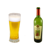Fake Wine and Beer Bottles & Glasses