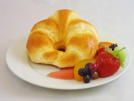 Croissant with Fruit - Fake Croissant with Fake Fruit