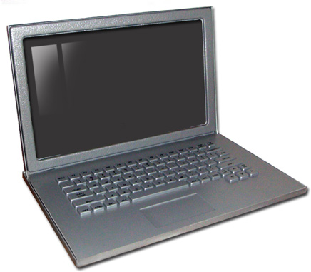 Laptop Prop in Silver - 17
