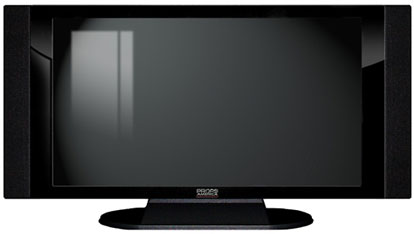 27" TV Prop HD TV Prop with Side Speakers in Gloss Black on Matte Black-SS Style Series
