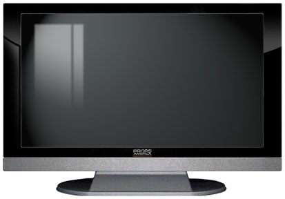 27" TV Prop LED HDTV Prop with Bottom Speaker in Gloss Black on Matte Silver-BB Style Series