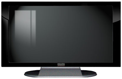 27" TV Prop Plasma-LED Flat Screen TV in Gloss Black on Matte Silver-XX Style Series