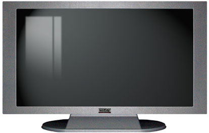 27" TV Prop Plasma-LED Flat Screen TV in Matte Silver-XX Style Series
